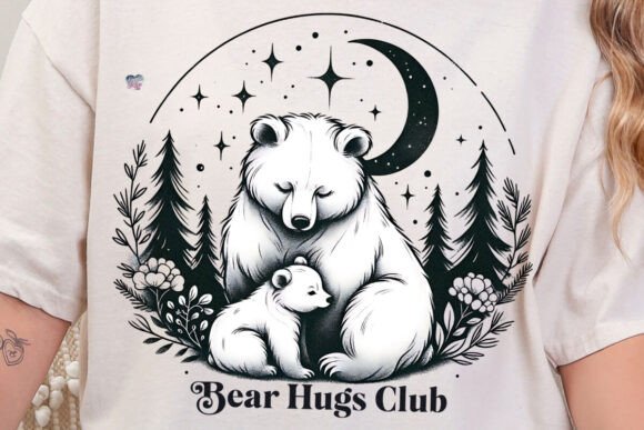 Bear Hugs Club PNG: A Warm Embrace for Your Mother's Day Designs
