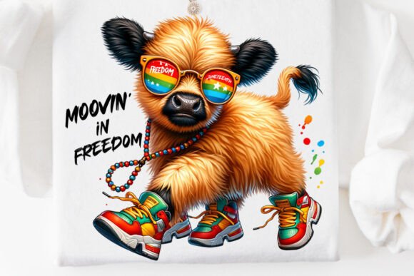 Celebrate Culture with an Afrocentric Highland Cow PNG