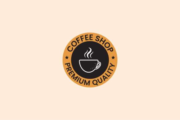 Pixel-Perfect Coffee Logo: A Vector Emblem Set for Your Brand